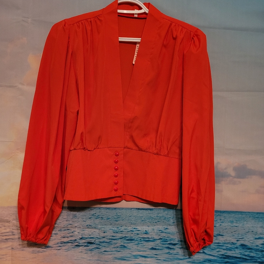Retro look button up top ~ Small